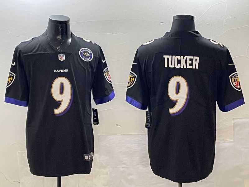 Men Baltimore Ravens #9 Tucker Black Second generation 2024 Nike Limited NFL Jersey style 2